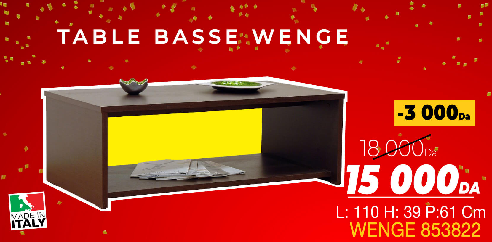 MEUBLE DE RANGEMENT table basse